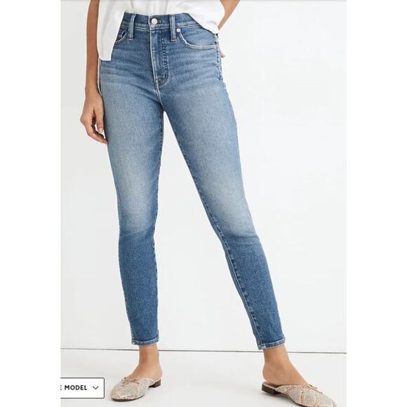 Madewell Denim - Madewell 10" High-Rise Skinny Crop Denim Jeans Sheffield Wash Women Sz 28